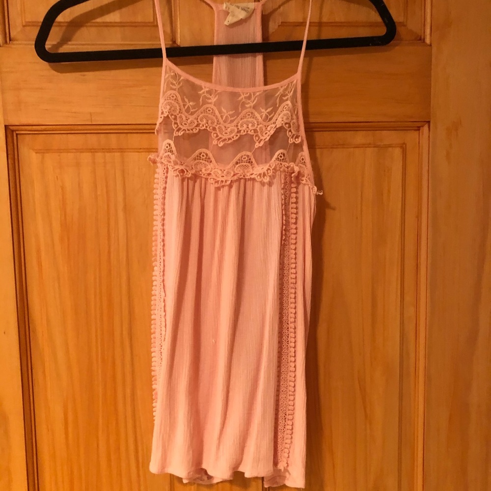 Light pink lacey tank